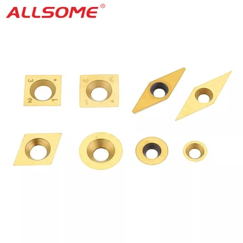 

ALLSOME Titanium Coated Wood Carbide Insert Milling Cutter For Wood Turning Tool Woodworking HT2581-2588+