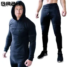 Весенний комплект для мужчин; модная спортивная одежда; спортивные костюмы; мужские худи для бодибилдинга+ штаны; Повседневный Спортивный костюм; размеры m-xxl