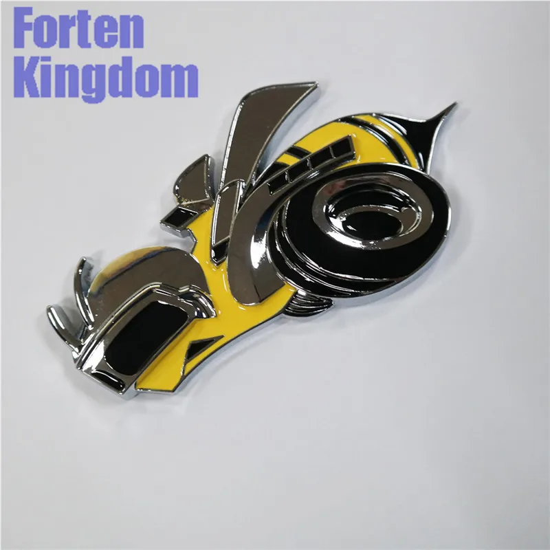 Forten Kingdom 1 шт. украшение автомобиля большой желтый супер пчела Шмель Шершень эмблема металл на заказ Авто знак наклейка логотип