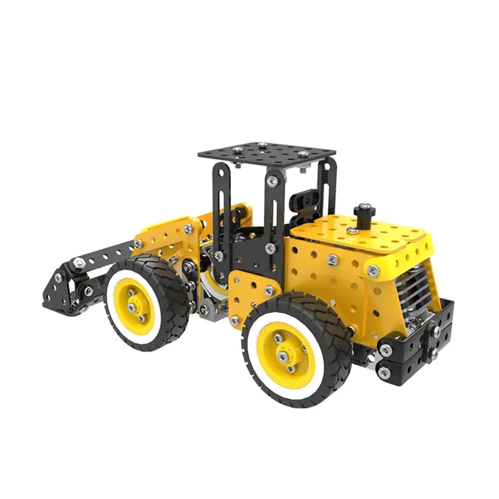 price reduction Alloy car toy for children as gift 332PCS DIY Car Loader Alloy Assembled Building Blocks