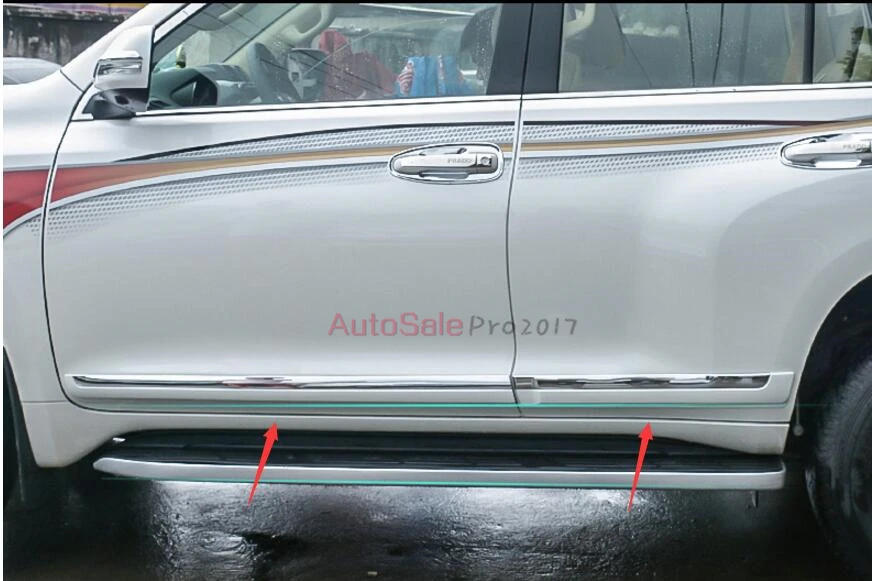 Защита боковая дверь защита корпуса литье полоски Накладка для Toyota Land Cruiser Prado FJ150