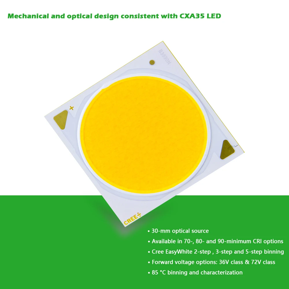 CREE COB CXB3590 светодиодный светильник для выращивания 3000K 3500K 5000K 80 CRI 36V Идеальный держатель без пайки 50-2303CR DIY лампа для выращивания растений