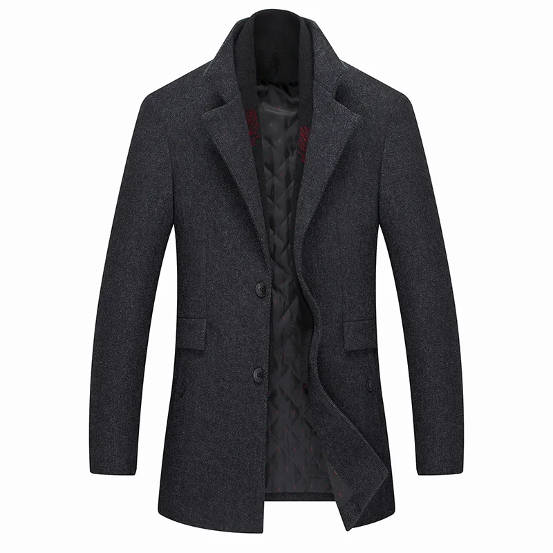 BOLUBAO, мужское зимнее шерстяное пальто, модное, Брендовое, одноцветное, теплое, плотное, шерсть, смесь, шерстяное, бушлат, мужской Тренч, пальто