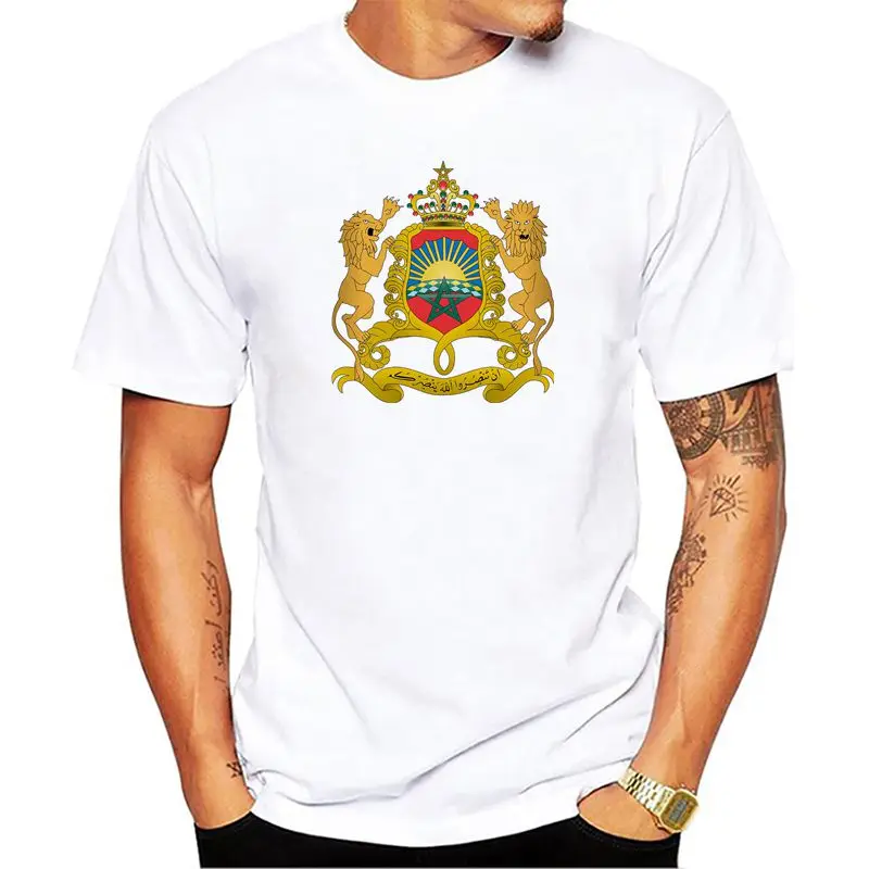 

Mens Shirts 2018 Fashion Morocco Coat Of Arms Shirt National Moroccan Emblem Tee