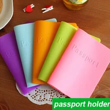 Горячая ПУ и ПВХ карамельного цвета силиконовый чехол, Пылезащитный Водонепроницаемый цветной держатель паспорта для путешествий, 6 стилей на выбор