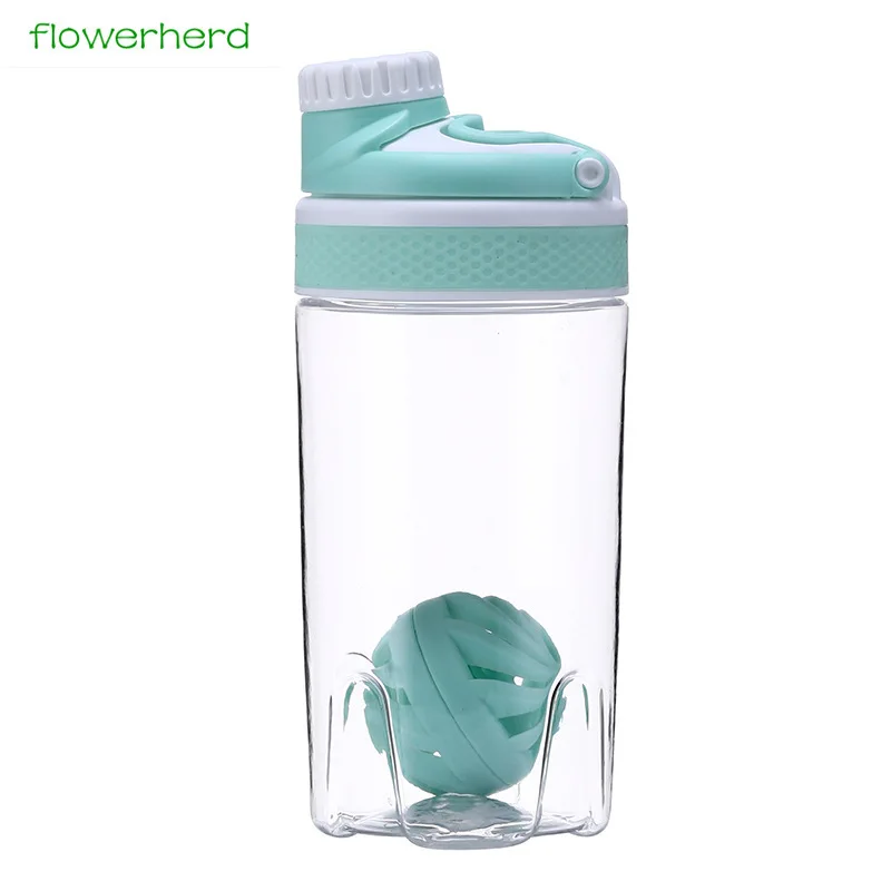 

550ml/700ml Protein Powder Shake Water Bottle Portable Motion Whisk Ball Blender Cup Bpa Free Plastic For Sports 20oz/25oz