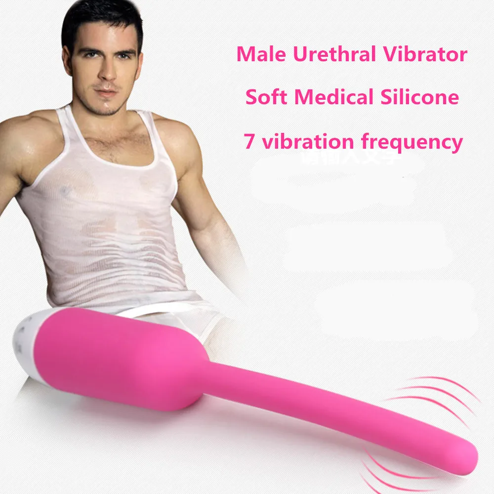 Male Penis Plug 7 Speed Vibrator Urethral Dilator Sounding Rod Silicone Electric Massager Adult Sex Toys for Men Masturbator (1)