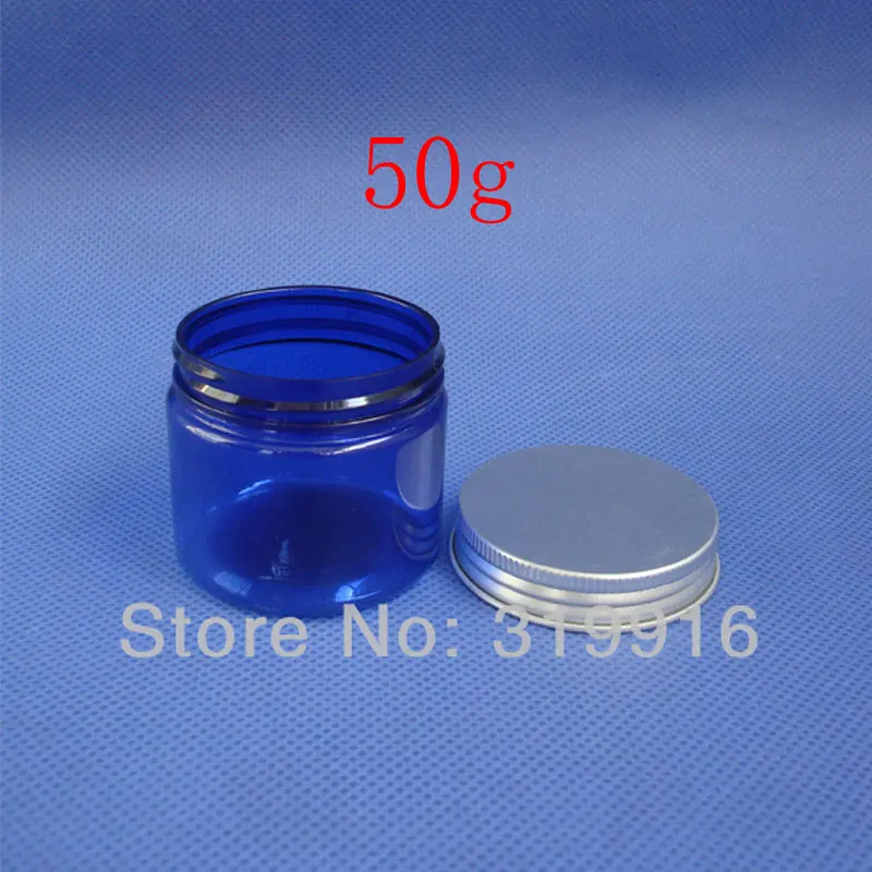 Download 50g empty blue PET plastic jar with aluminum cap ,50ml PET ... Yellowimages Mockups