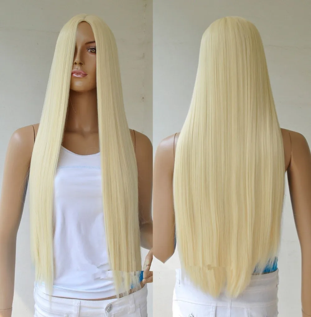 ГОРЯЧЕЕ надувательство Бесплатная Доставка&gt&gt&gt Длинные Светлые Прямые Косплей