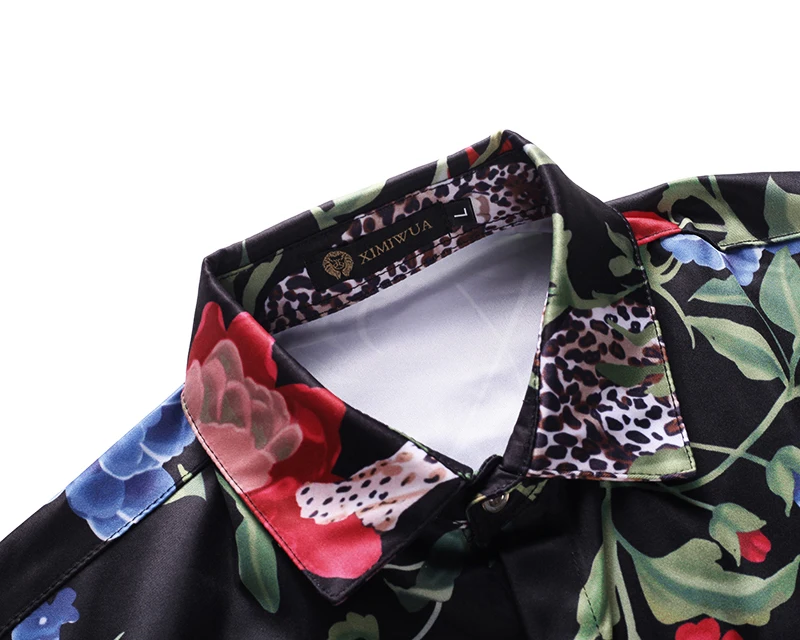 XIMIWUA 2019 New Arrival Floral Shirt Mens Shirts Casual Slim Fit Long Sleeve High Quality Camisas Para Hombre Hawaiian Shirt