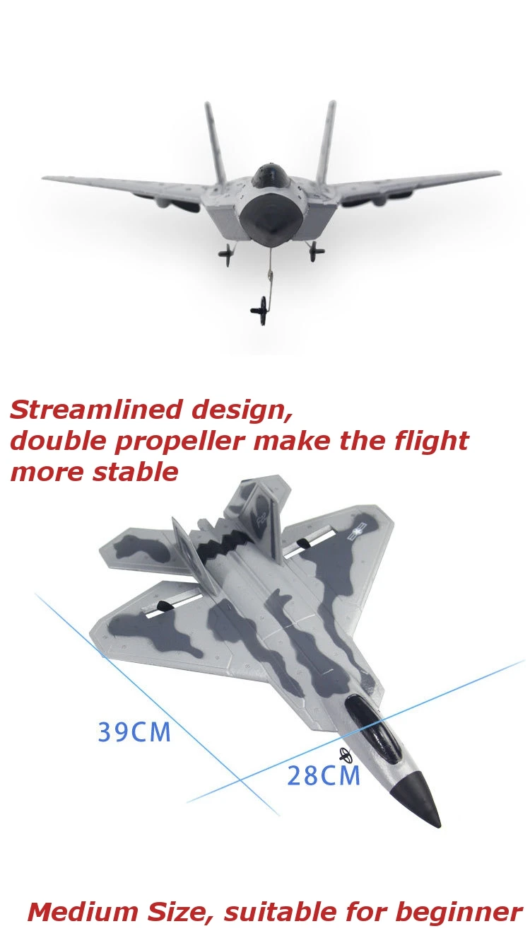 F22 2,4 GHz EPP RC истребитель контроль планер прочность инерционная пена Airplan игрушка модель самолета уличные развивающие игрушки