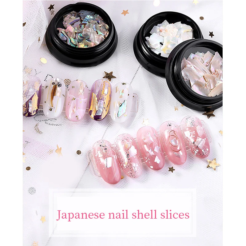 

Shell Piece Manicure Japanese Natural Illusion Ultra-Thin Irregular Non-Fading Abalone Shell Fragments