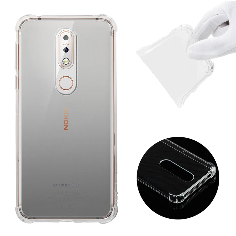 

Ultrathin Anti-knock Soft TPU Silicone Transparent Clear Cases Phone Cover Coque Fundas for Nokia 5 6 Plus X5 X6 6.1 7.1 2018