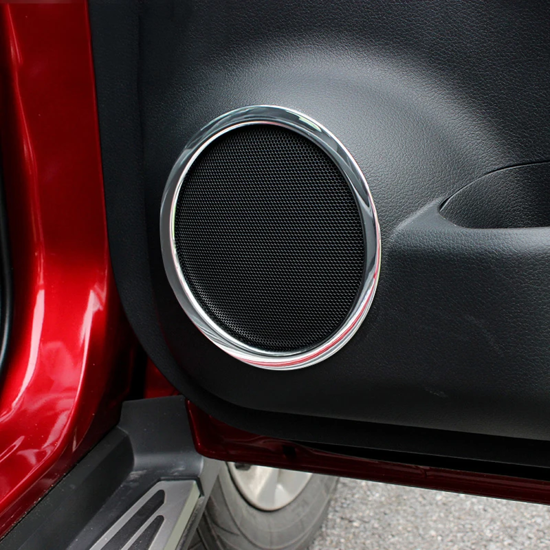 

For Nissan X-trail X trail Rogue T32 2014-2018 ABS Matte/chrome door speaker cover decoration trims stickers accessories 4Pcs