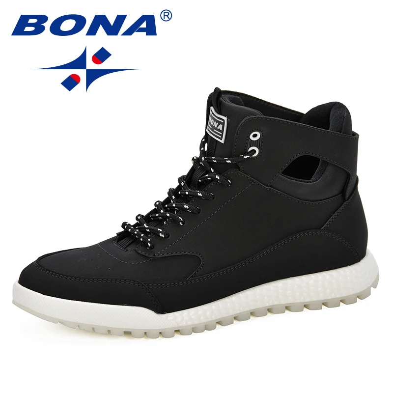 

BONA New Arrival Popular Style Men Boots High Top Men'S Boots Fashion Trendy Men Boots Casual Men'S Shoes Fast Free Shipping