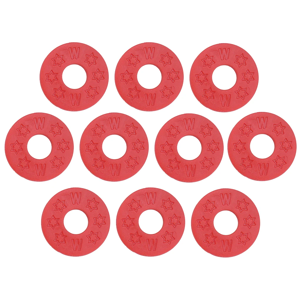 10 Pieces Acoustic Electric Guitar Bass Strap Block Rubber Safety Strap Lock Washer Gasket Cushion