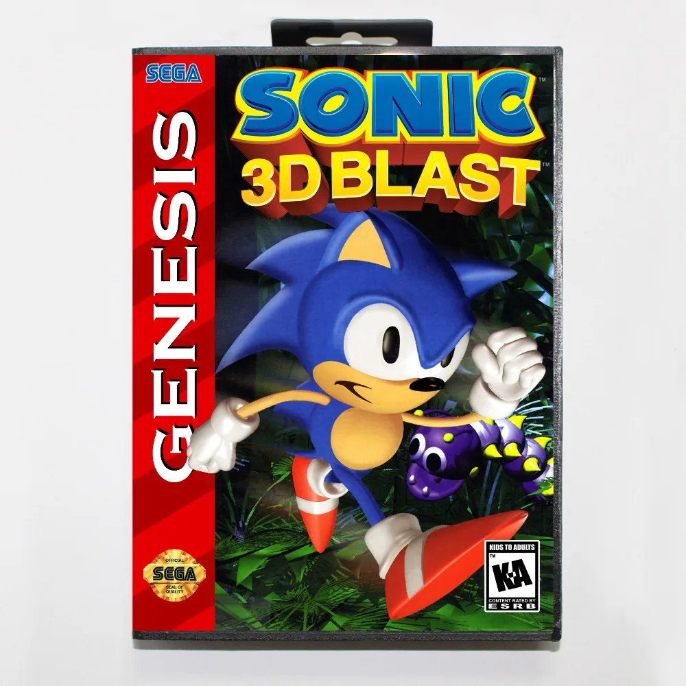Звуковая 3D Blast 16 бит MD игровая карта включает розничную коробку для sega Genesis& Mega Drive