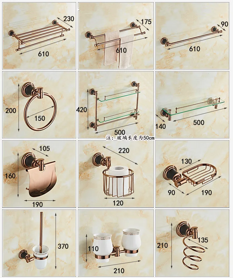 ZGRK антикварные аксессуары для ванной комнаты резной медный сплав Аппаратный набор розовое золото Настенный комплект для ванной комнаты