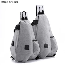 Кнопки туры два размера зарядка через usb слинг груди мешок Модный корейский стиль мужской Crossbody Курьерские сумки для Для мужчин сумка