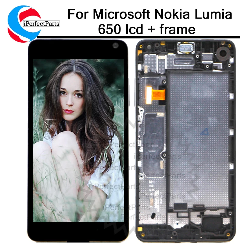 

For 5.0" Microsoft Nokia Lumia 650 RM-1154 LCD Display Touch Screen Digitizer Sensor Assembly With Frame Replacement part +
