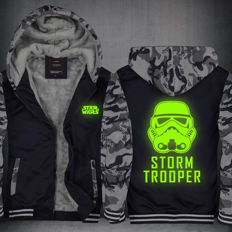 Fans Wear Unisex Winter Star Wars Printed Hoodie with Pocket At Night Casual Coat Movie Cosplay Costume Hoodies