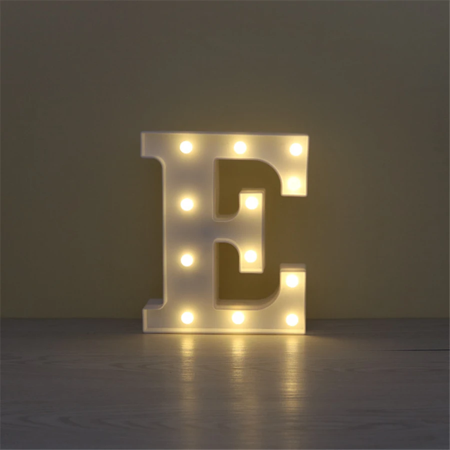 22 см 3D 26 белый светодиодный буквенный знак Marquee светильник с алфавитом настенный Ночной светильник в помещении для спальни, свадьбы, дня рождения, вечеринки
