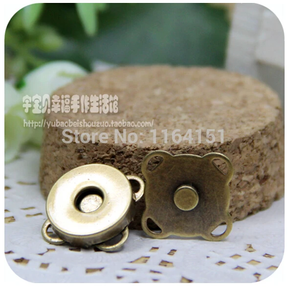 14MM Metal Magnetic Button Antique Bronze Plum Design 80pcs/lot for DIY Bags Accessory | Дом и сад