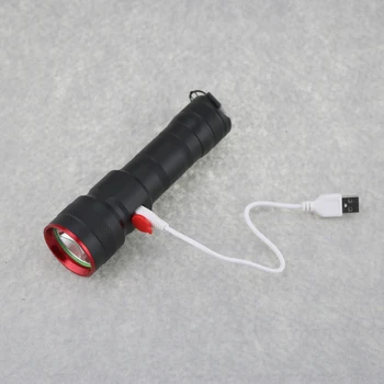 

USB Rechargeable 2000LM Pocket LED Flashlight Tactical Cree XM-L T6 Led Lanternas Torch For 18650 Battery With USB Charger Cable