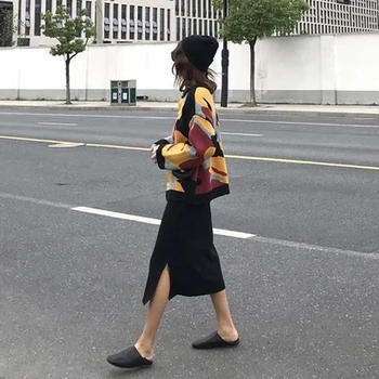 

2018 Geometric Hoodie Suits With Skirt XL New Arrival 2 Piece Sexy Club Hot Sale Women Hoodies Set Winter Tracksuit For Women
