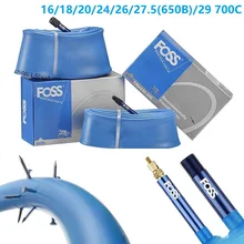 Foss tubo interno para bicicleta, 16/18/20/24/26/27. tubo de borracha tpe para bicicleta, tubo de borracha de 5/29