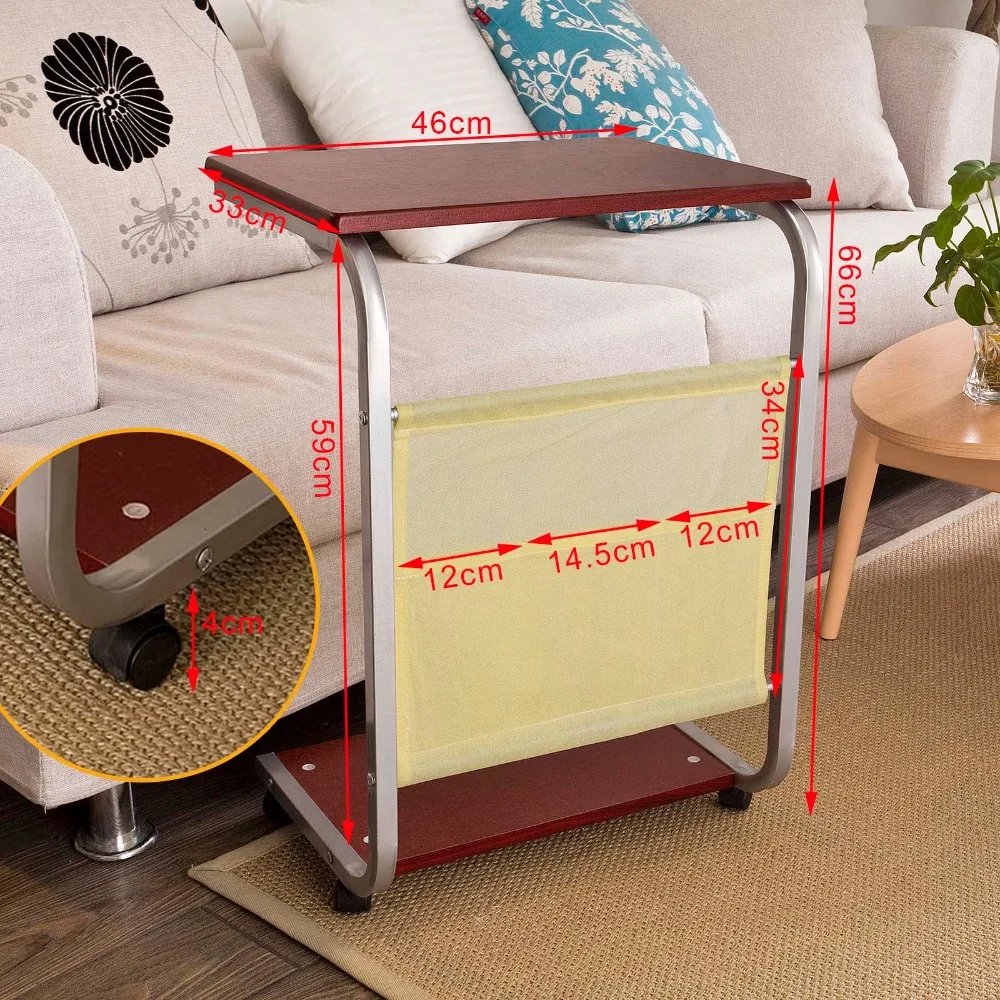 SoBuy Bed Sofa Side Table Tea Coffee end Table Health Care Laptop standing home office Furniture FBT21-BR SoBuy Bed Sofa Side Table Tea Coffee end Table Health Care Laptop standing home office Furniture FBT21-BR
