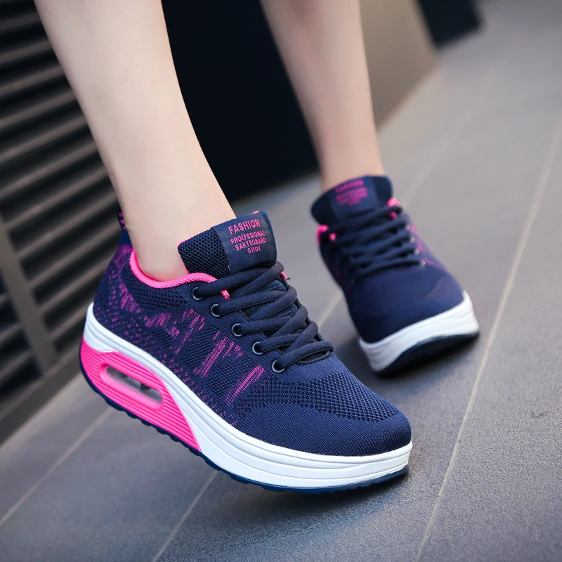 

Women Running Shoes Air Black Dark Blue Women Sport Shoes Spring Summer Female Designer Sneakers Lightweight Tracking Shoes