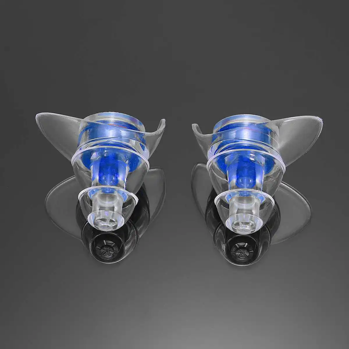 2 пары мягких силиконовых ушных затычек, защита для ушей, многоразовые профессиональные музыкальные затычки для ушей, предотвращение шума, для путешествий, сна, спорта - Цвет: Синий