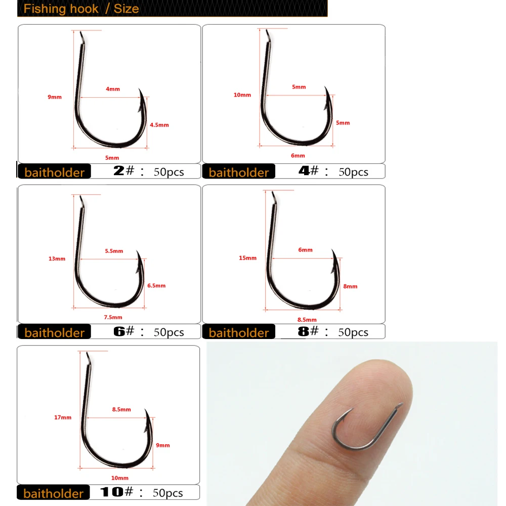 50Pcs/Lot Iseama Flatted Fishing Hook Size Barbed Carp 2 4 6 8 10 Japan Single hook Fishhook