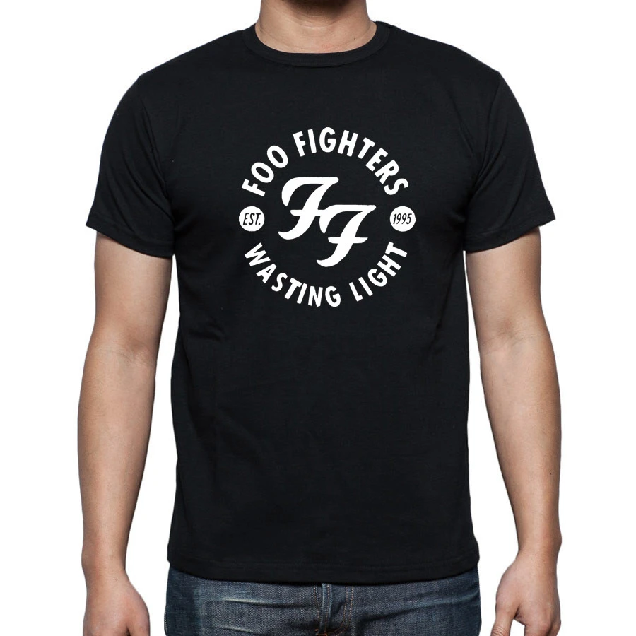 nueva Tees Foo Fighters Wasting luz camisa de Rock and Roll Camisetas del del hombre deporte culturismo Camisetas|shirt printing machine price|shirt runningshirt flag - AliExpress