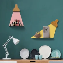 collalily Nordic Wall Decoration Magazine Storage Holders Racks robe hook wood Modern Design Hanger for corridor