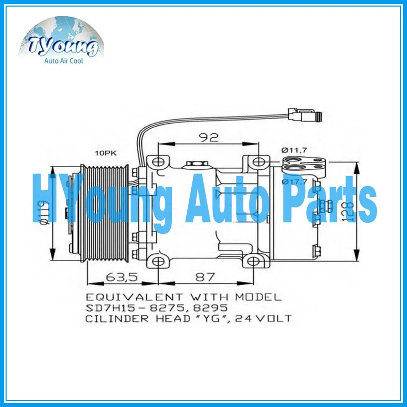 

air auto ac compressor for Scania Trucks 1888032 1531196