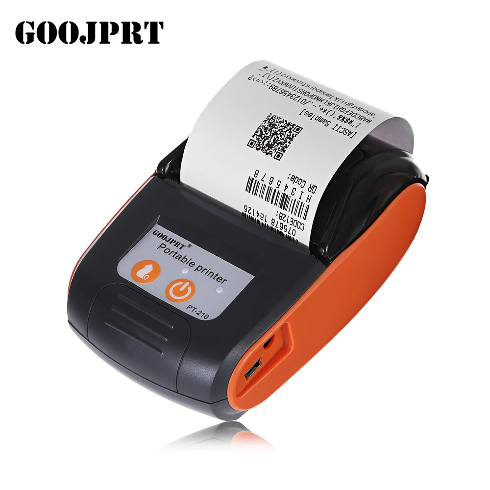 

GOOJPRT PT - 210 58MM Portable Bluetooth Thermal Printer Wireless Receipt Machine For Windows Android IOS Phone Printing