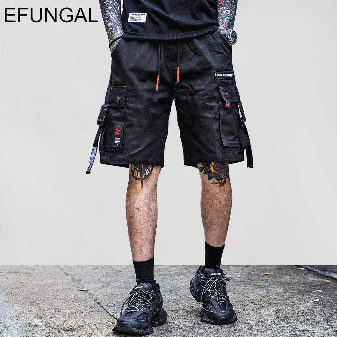 EFUNGAL Side Strap Buckle Camouflage Cargo Shorts Streetwear 2019 Men ...