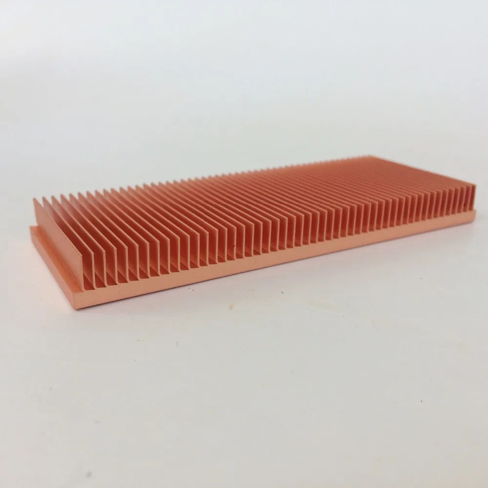 DIY pure copper radiator Cu1100 Skiving Fin Radiator 100x40x10mm
