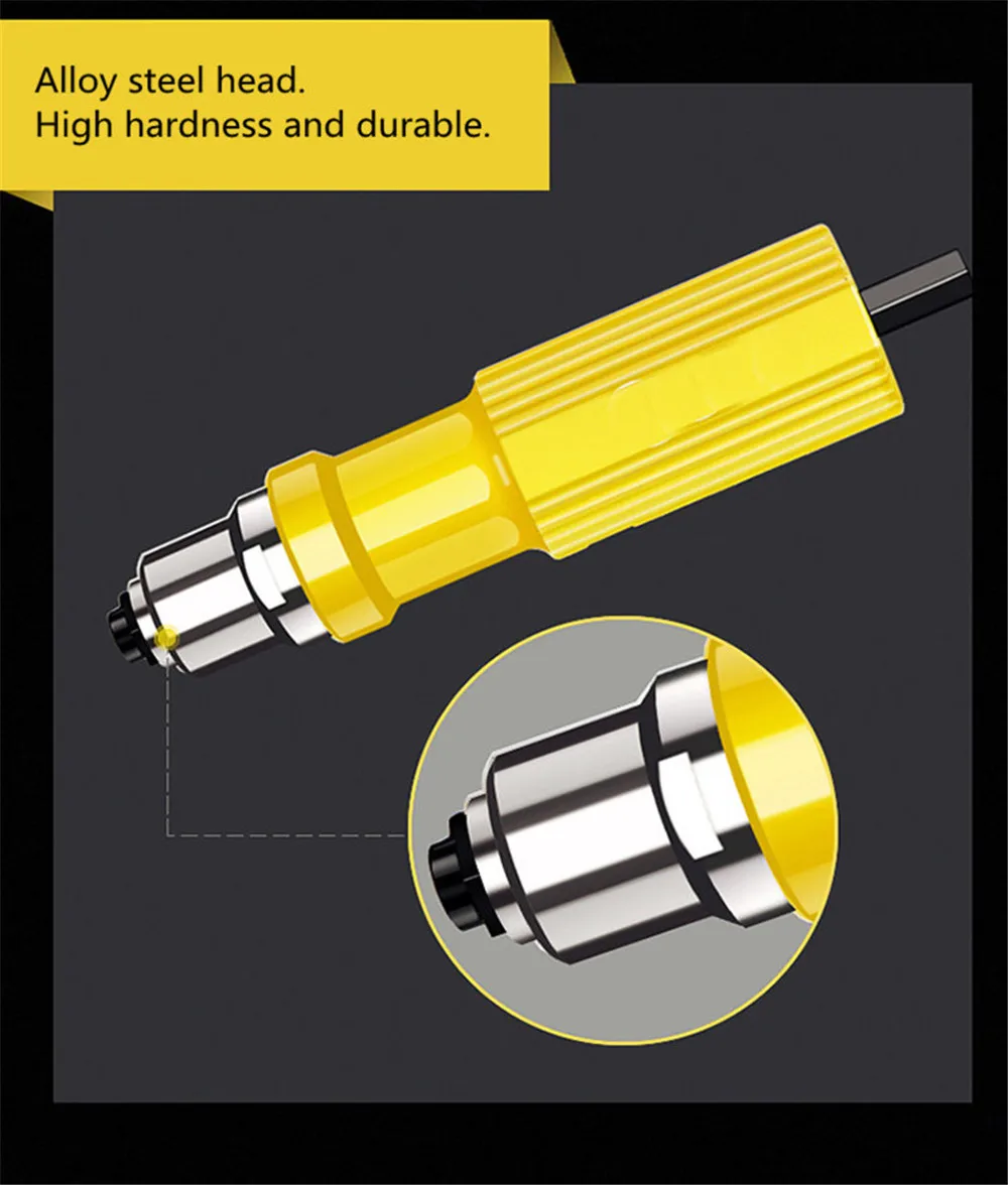 Электрический клепальный пистолет Клепальный Инструмент металлический беспроводной клепальный сверлильный адаптер