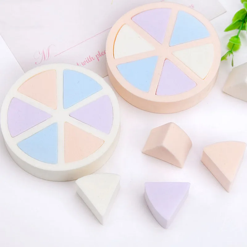 

New non-latex triangle petal puff round cushion shaped diamond shape stitching color beauty egg