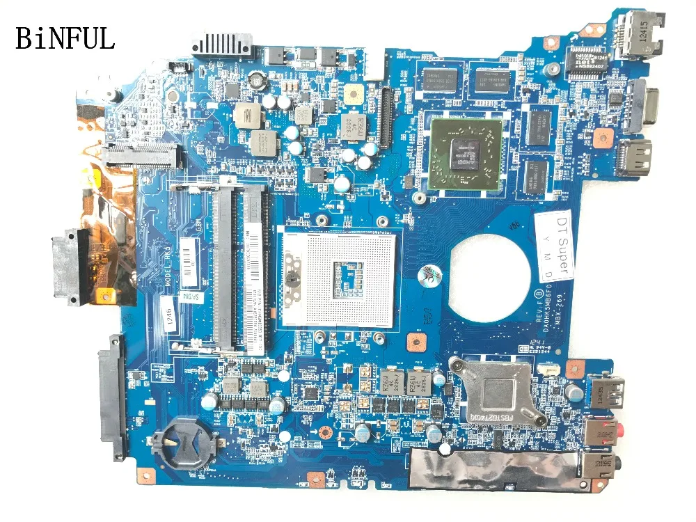 

BiNFUL 100% TESTED MBX-269 DA0HKMB6F0 FOR SONY SEV15 SERIES MBX-269 LAPTOP MOTHERBOARD 7670M VIDEO CARD