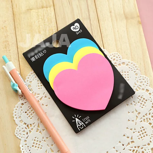 1 шт. стикеры в форме сердца виде заметок|heart shaped sticky notes|sticky notesmemo pad |