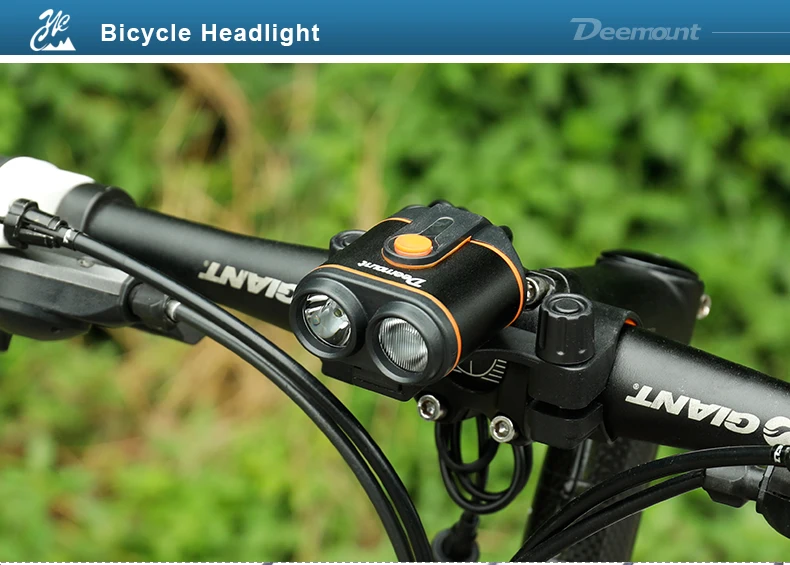 Top Deemount Cycling Font Lamp 8-22.5 Hours 400Lm Bicycle Headlight LED Lamp Front Lighting Flash Lantern Torch 18650 Battery Kit 0