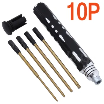 

10Sets Long Handle Titanium Nitride Ti-Nitride Steel H1.5 H2.0 H2.5 H3.0 Hexangular Screwdriver Allen Wrenches Repair Tools Kit