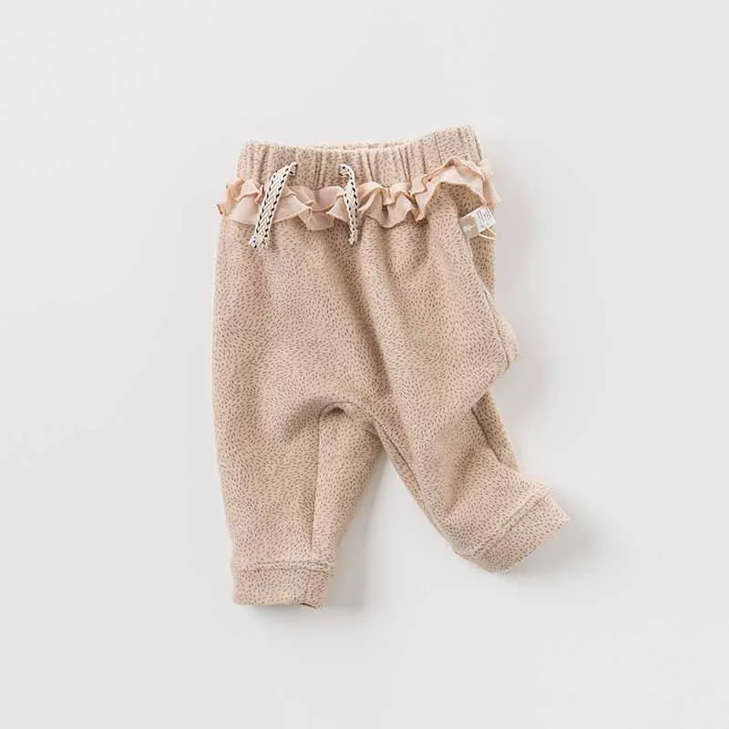 DB8514 dave bella/осенние детские модные длинные штаны для маленьких девочек детские штаны для малышей брюки для девочек