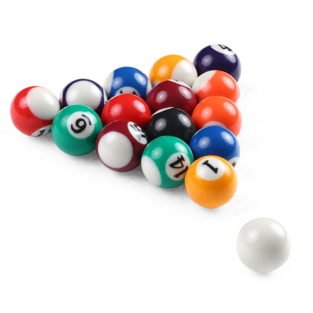 Профессиональные 25 мм/38 мм Детские бильярдные настольные мячи, набор смоляных маленьких бильярдных битков, полный набор 16 шт бильярдных шаров