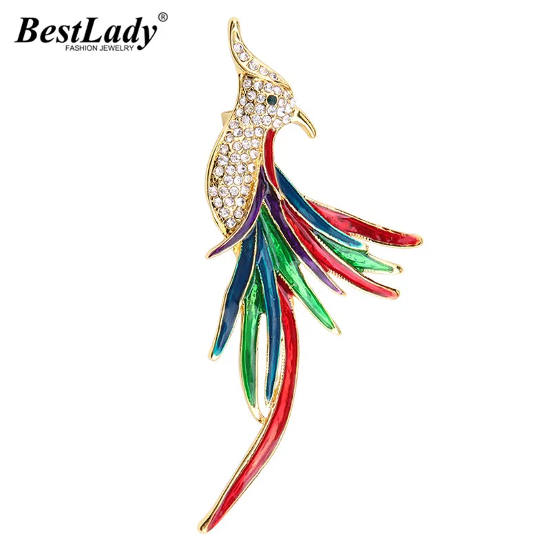Лучшая женская брендовая разноцветная брошь в виде попугая булавки свадебная