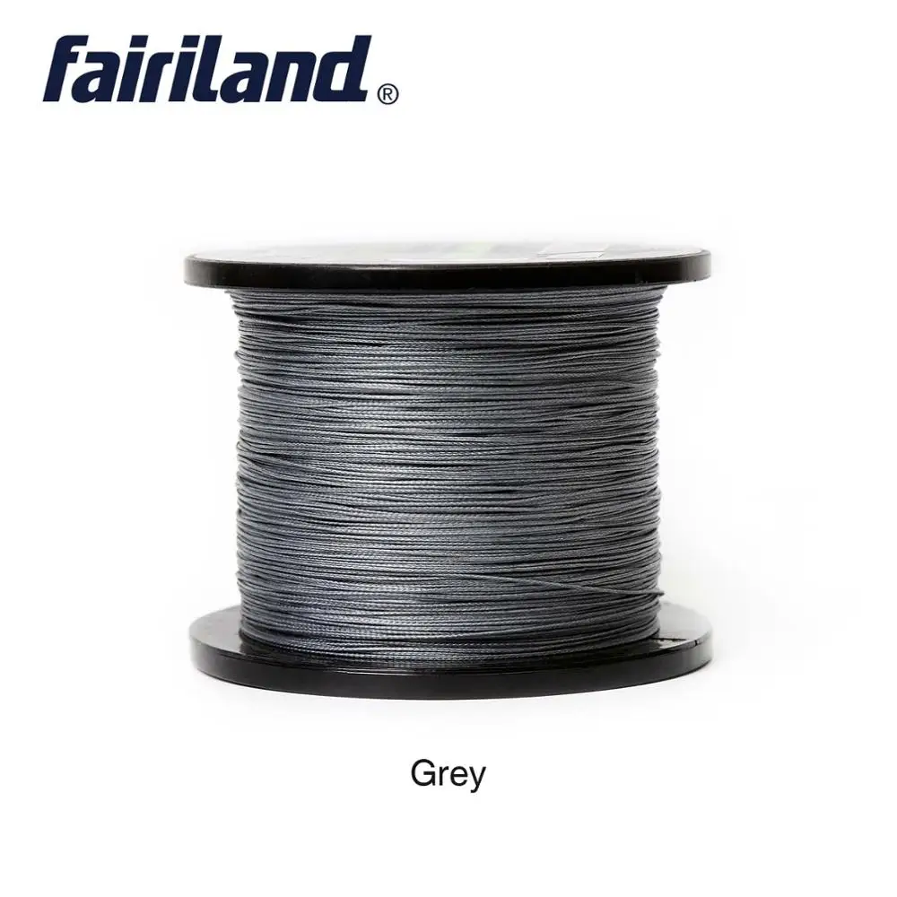 Fairiland плетеная леска 8 нитей 100 м 300 м 500 м Multifilament PE леска 21-80LB морская пресноводная карповая проволока - Цвет: Grey